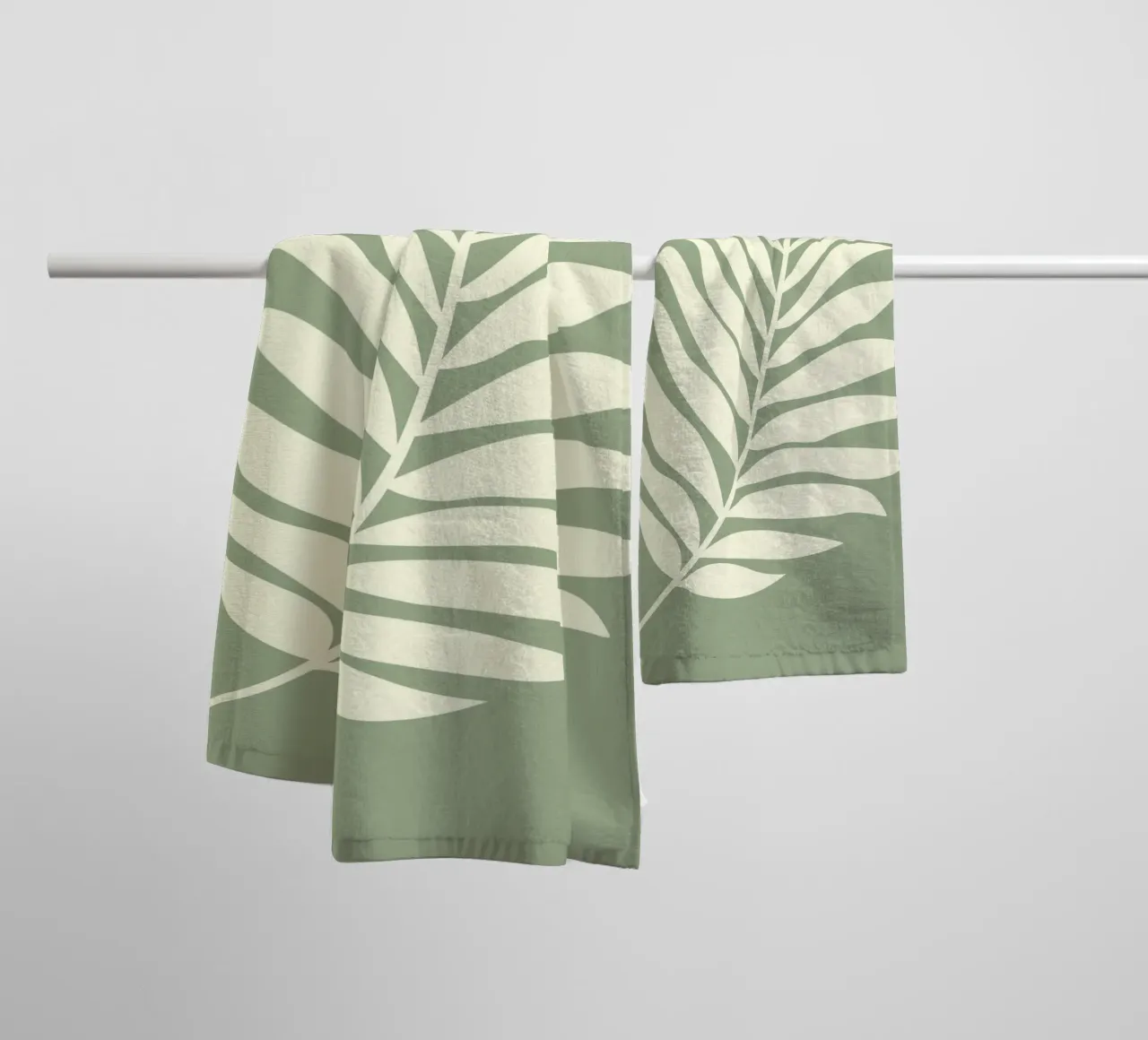 simple depiction of a pale leaf asciugamano da bagno da ramosashop