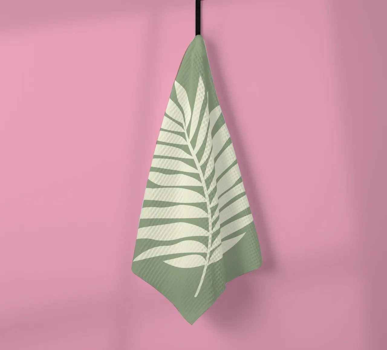 simple depiction of a pale leaf canovaccio da cucina da ramosashop