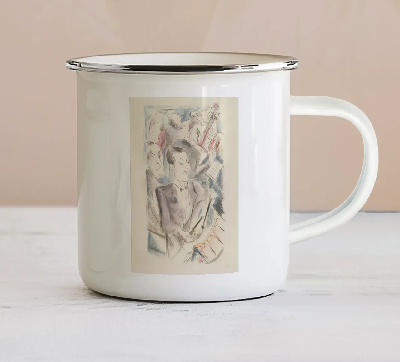 Musicians tazza in smalto da ramosashop