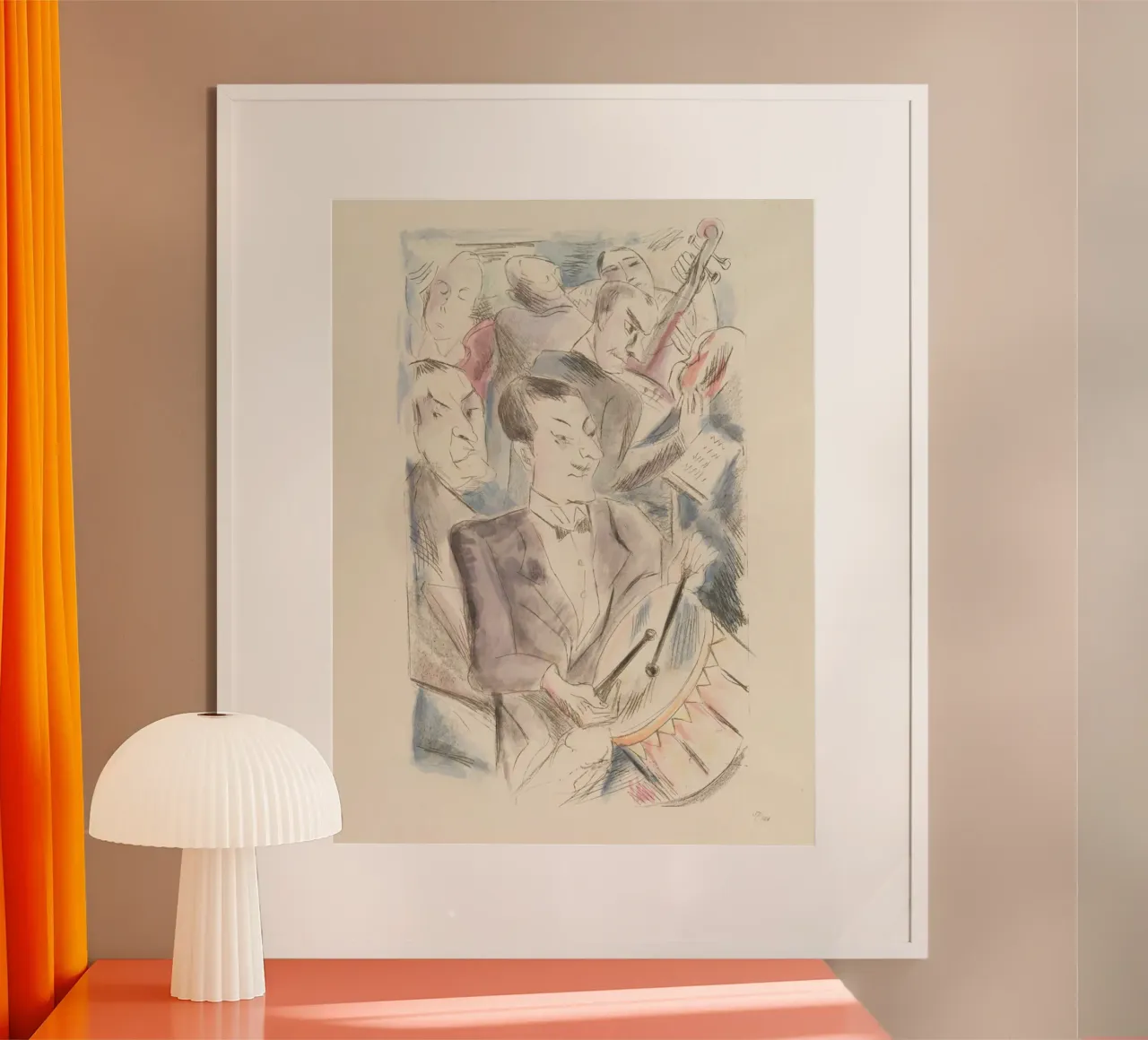 Musicians poster con telaio in legno da ramosashop