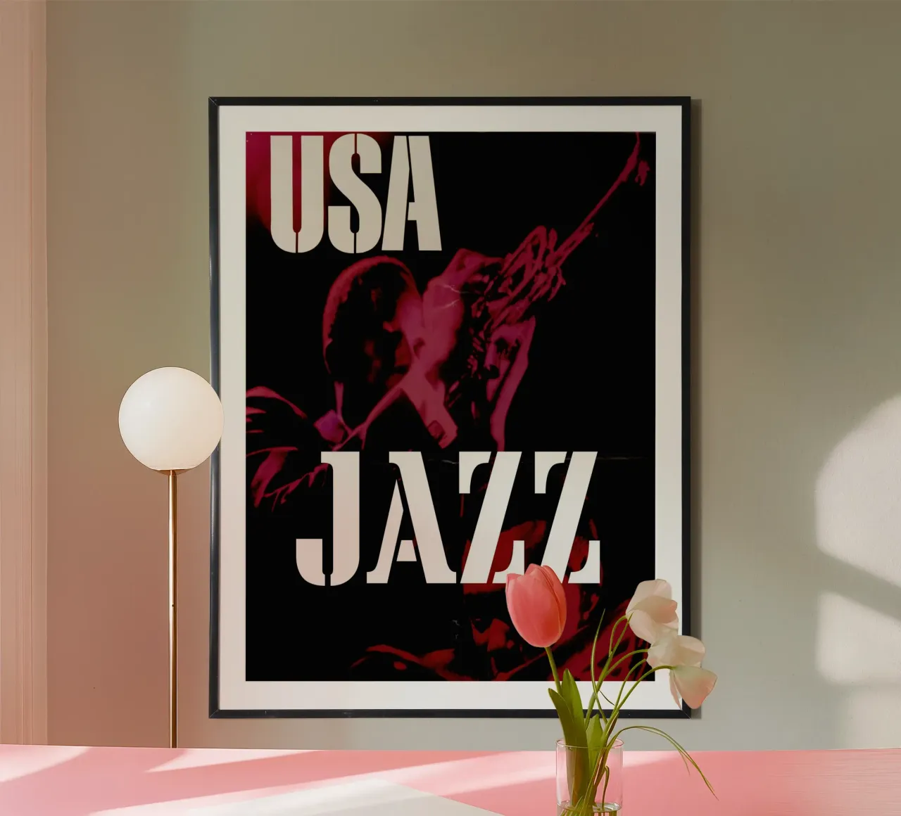 USA JAZZ poster con telaio in plastica da ramosashop