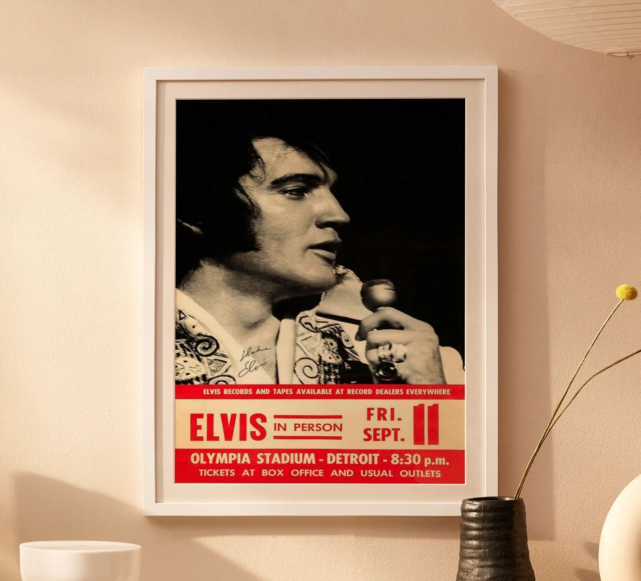 Elvis Presley 1970 Phoenix, Arizona Large Concert Poster poster by SoundStudio