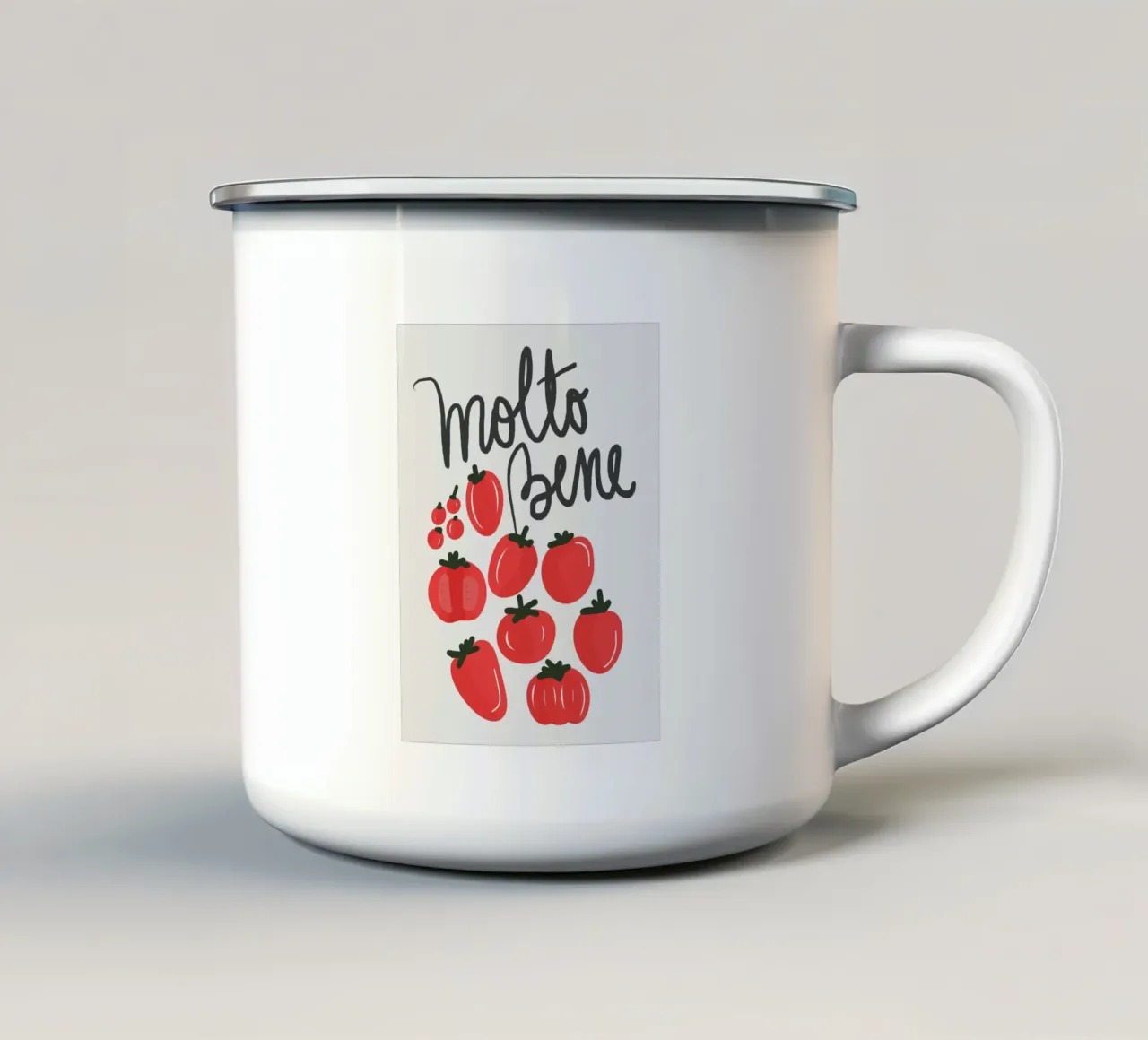 Molto Bene tazza in smalto da Magnific
