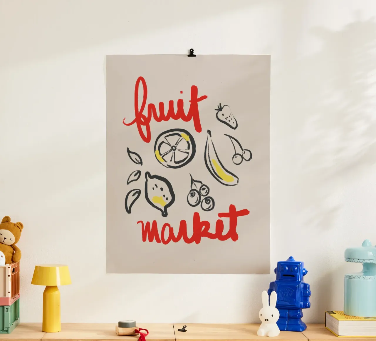 Fruit Market poster with plastic frame by Magnific