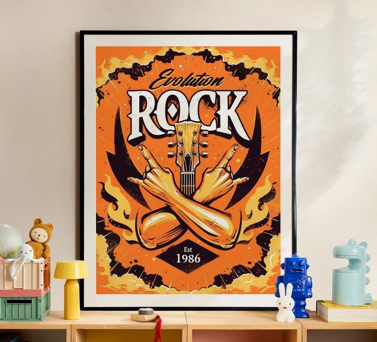 Evolution ROCK East 1986 poster Poster von SoundStudio