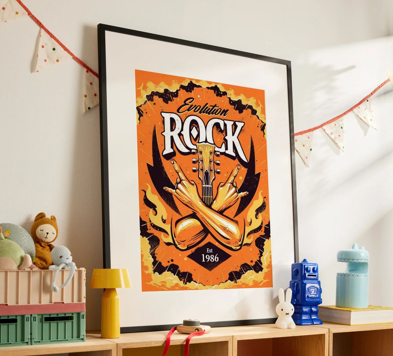 Evolution ROCK East 1986 poster Poster von SoundStudio