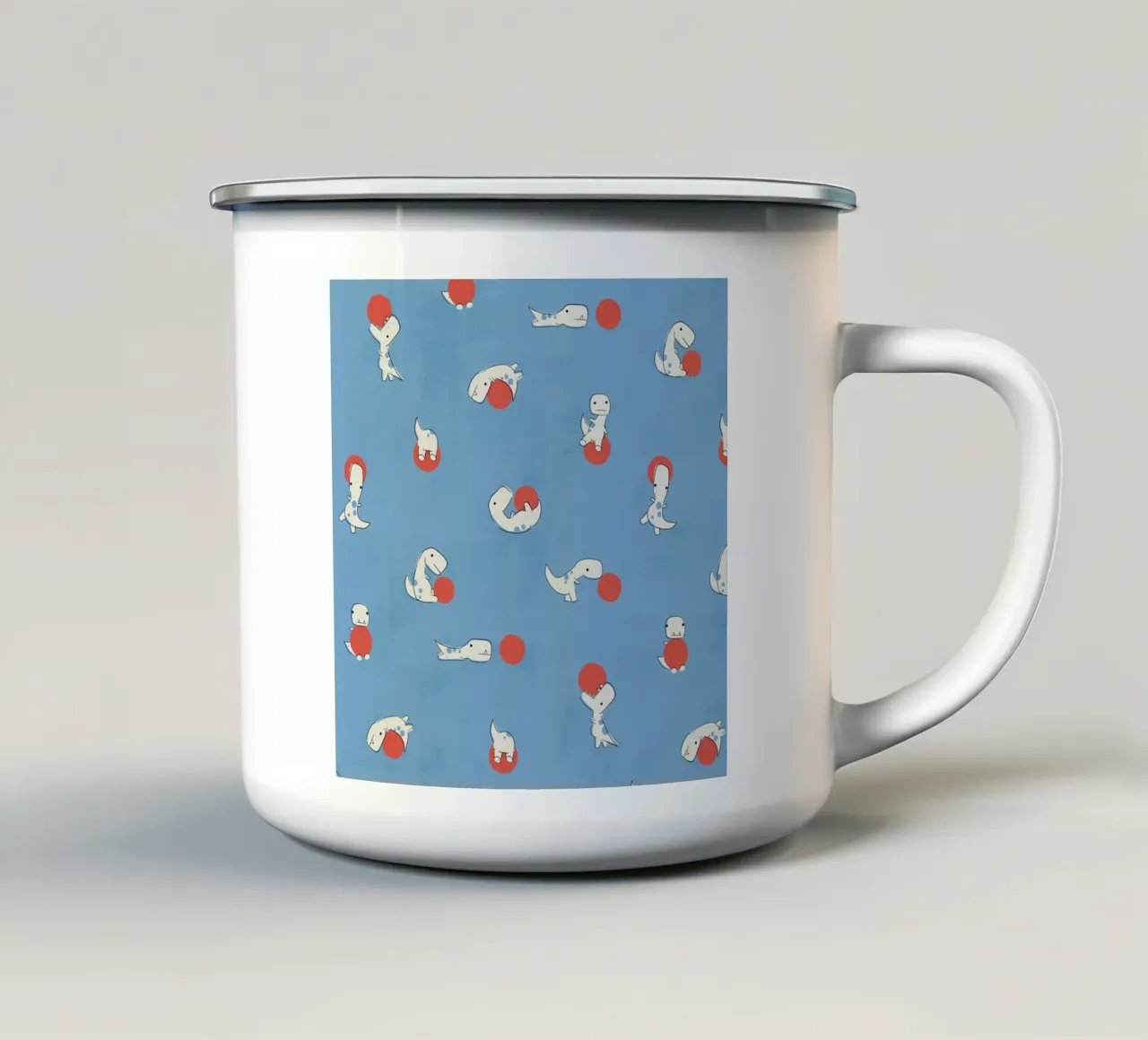Tiny T Emaille Tasse von Jay Fleck