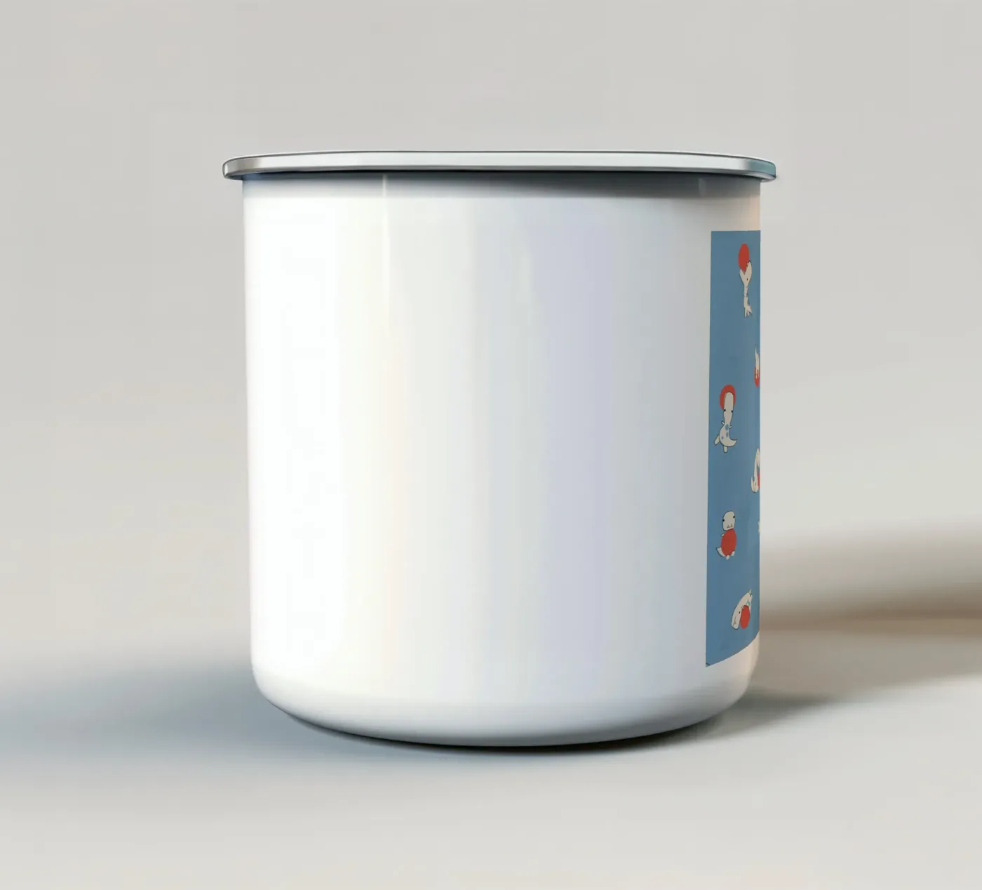 Tiny T enamel mug by Jay Fleck