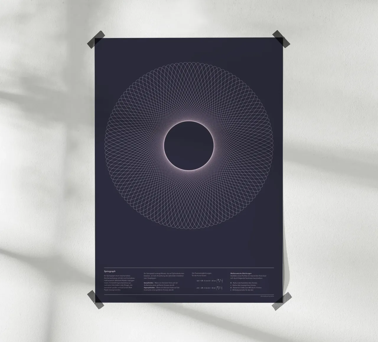 Spirograph Series - A02 carta hahnemühle da zimmerkunst