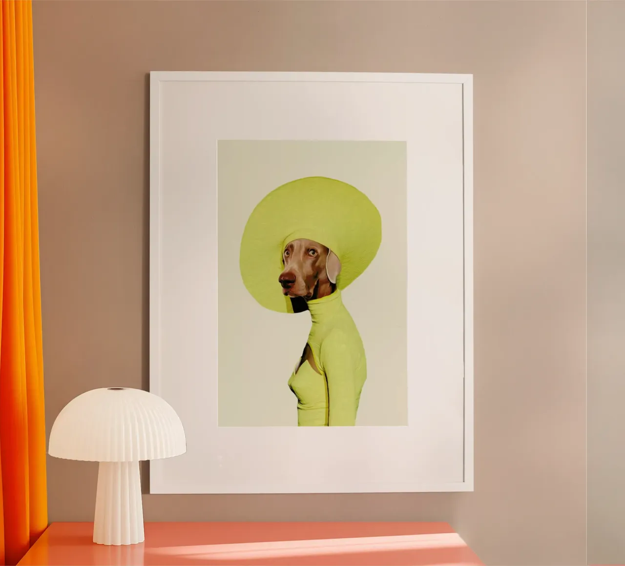 Mrs Submarine poster con telaio in alluminio da Mrs. Pepper's Designs