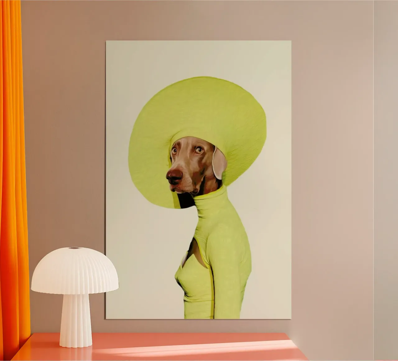 Mrs Submarine poster con telaio in alluminio da Mrs. Pepper's Designs