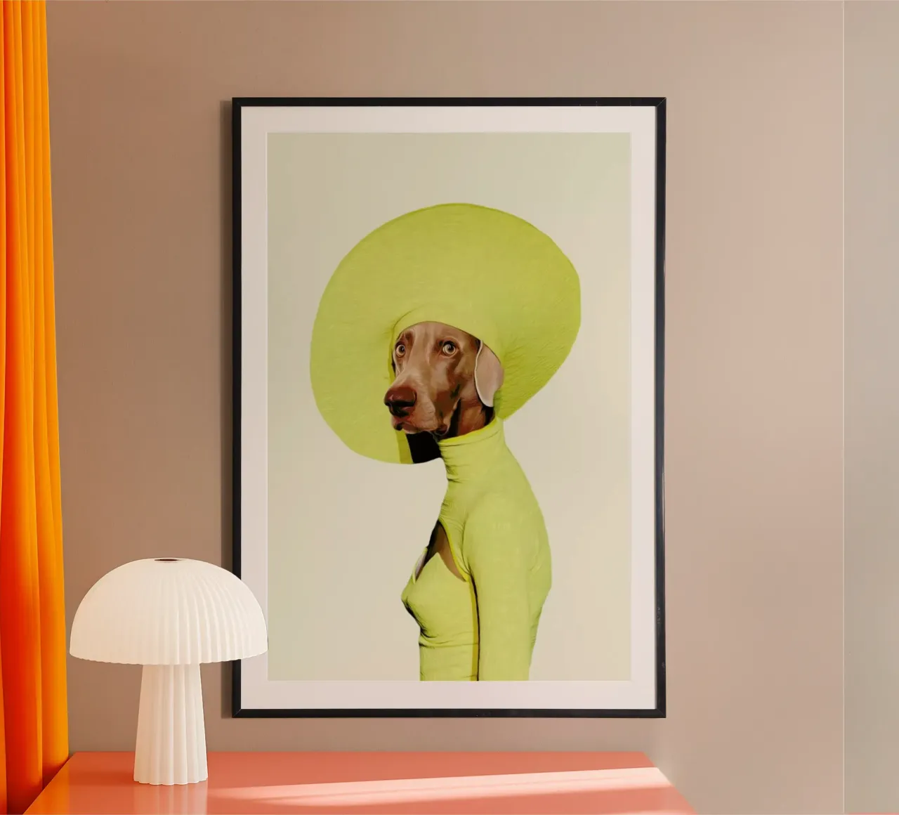 Mrs Submarine poster con telaio in alluminio da Mrs. Pepper's Designs