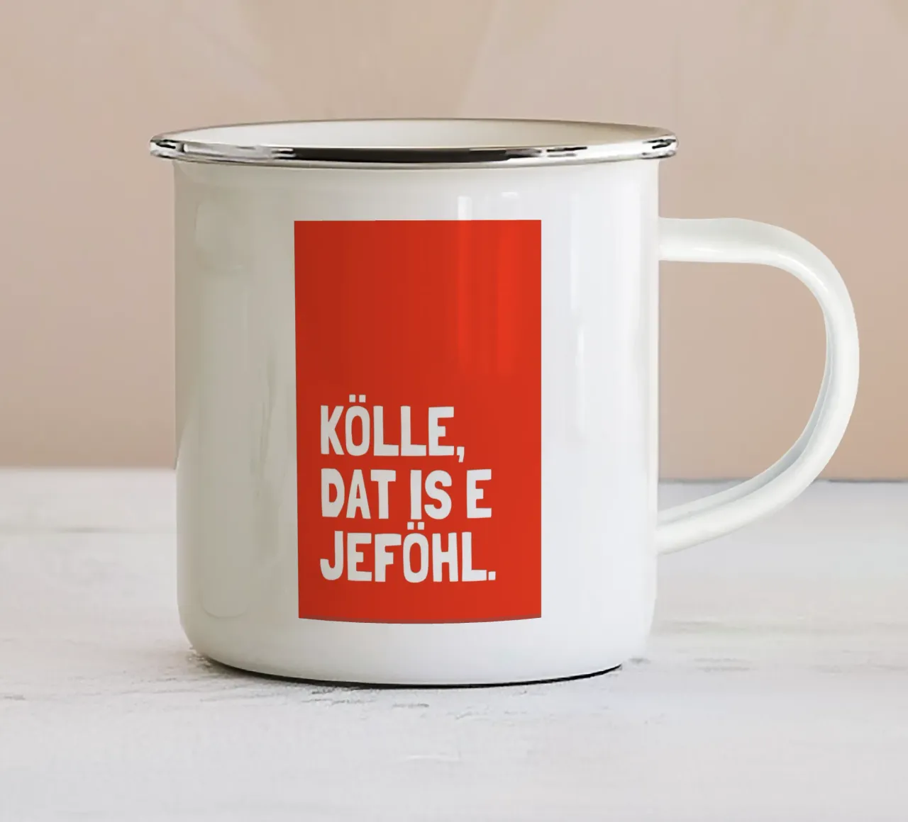 Kölle - dat is e Jeföhl enamel mug by Ohkimiko