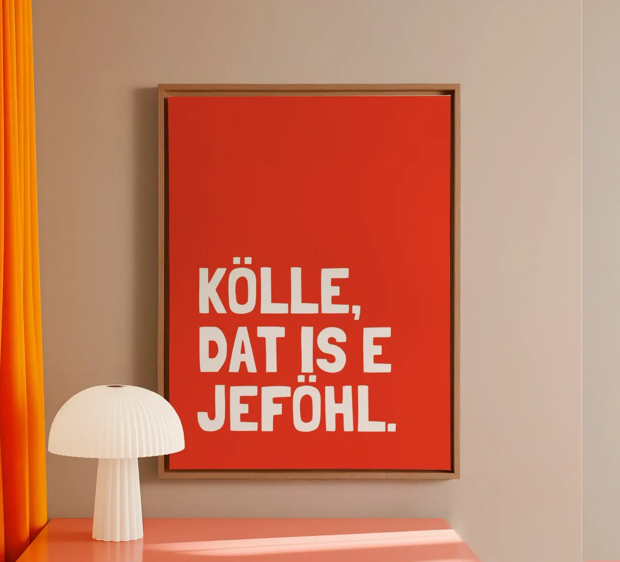 Kölle - dat is e Jeföhl canvas with Floater frame by Ohkimiko