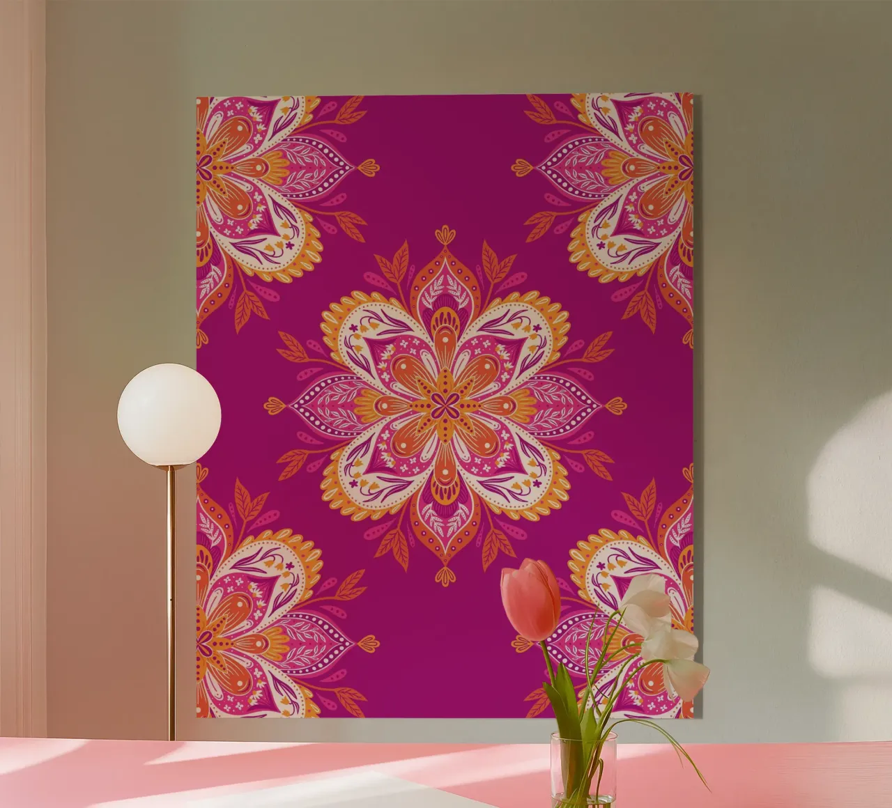 pink Mandala plexiglass da nicigabrieldesigns