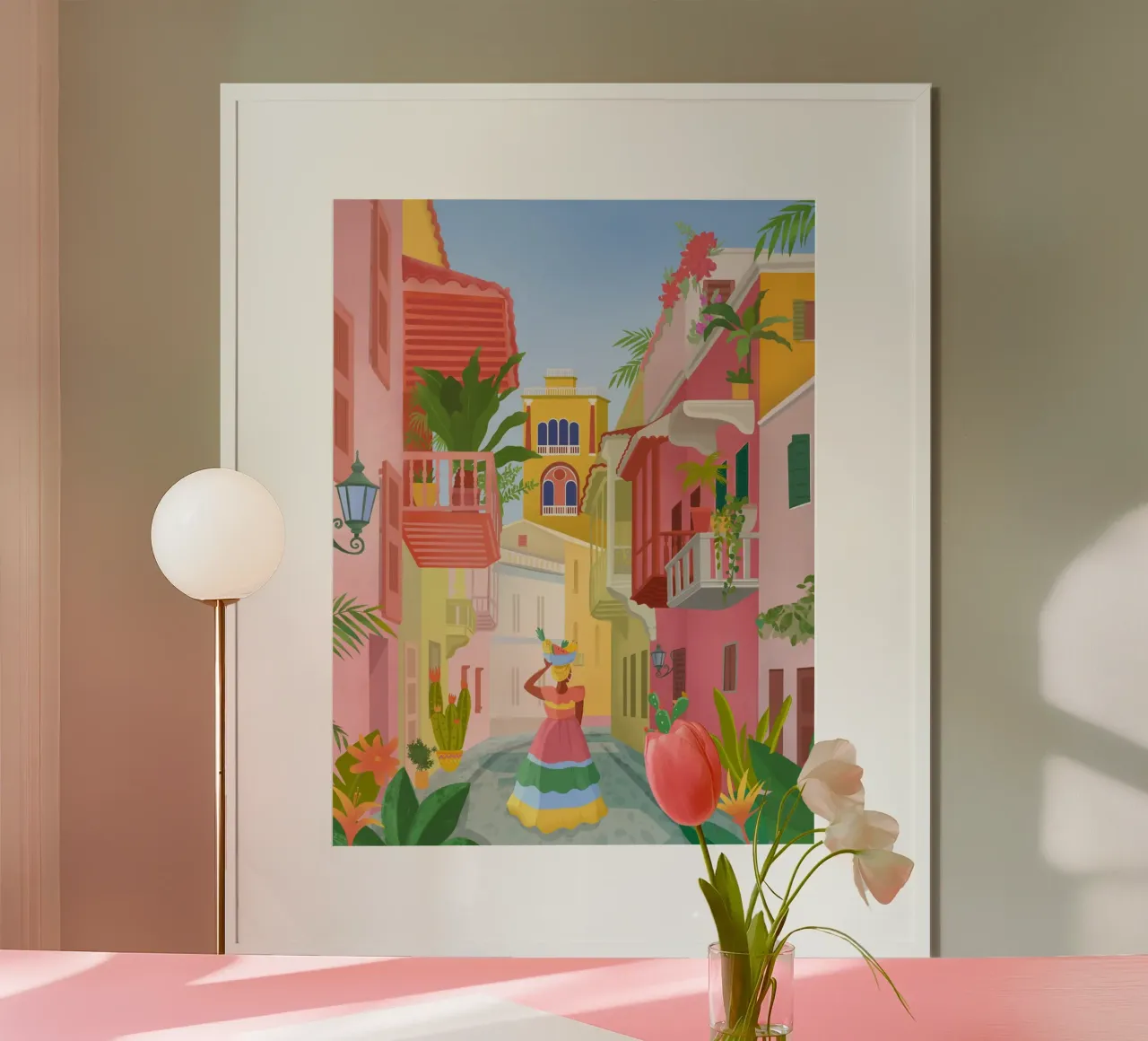 Colombia poster with wooden frame by PetrArts