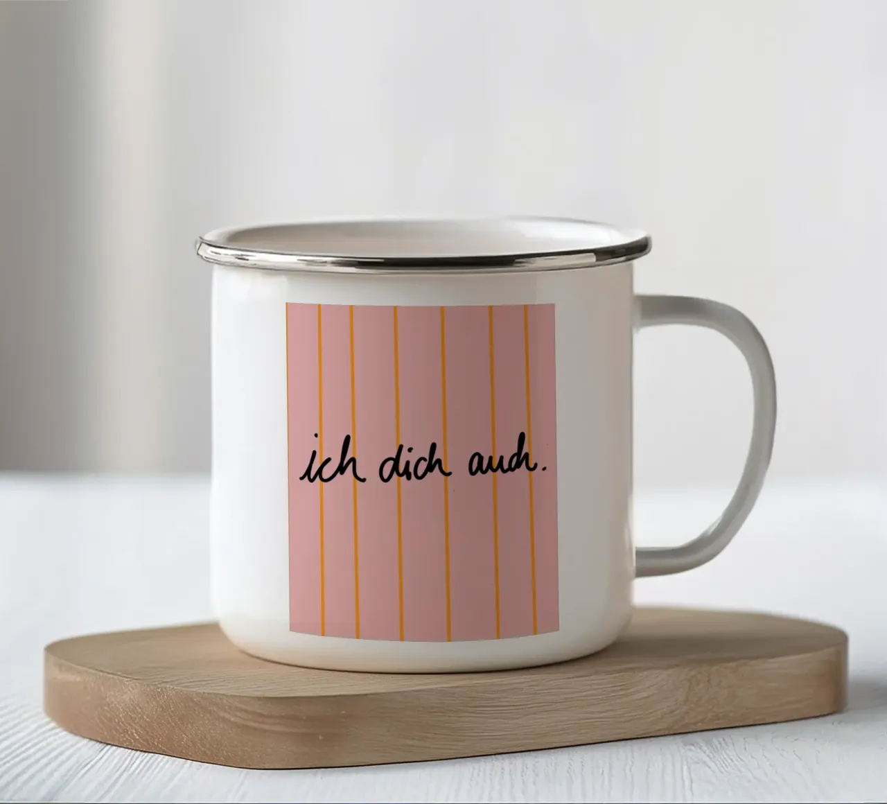 ich dich auch. tazza in smalto da Hej Ibiza by Ute Arnold