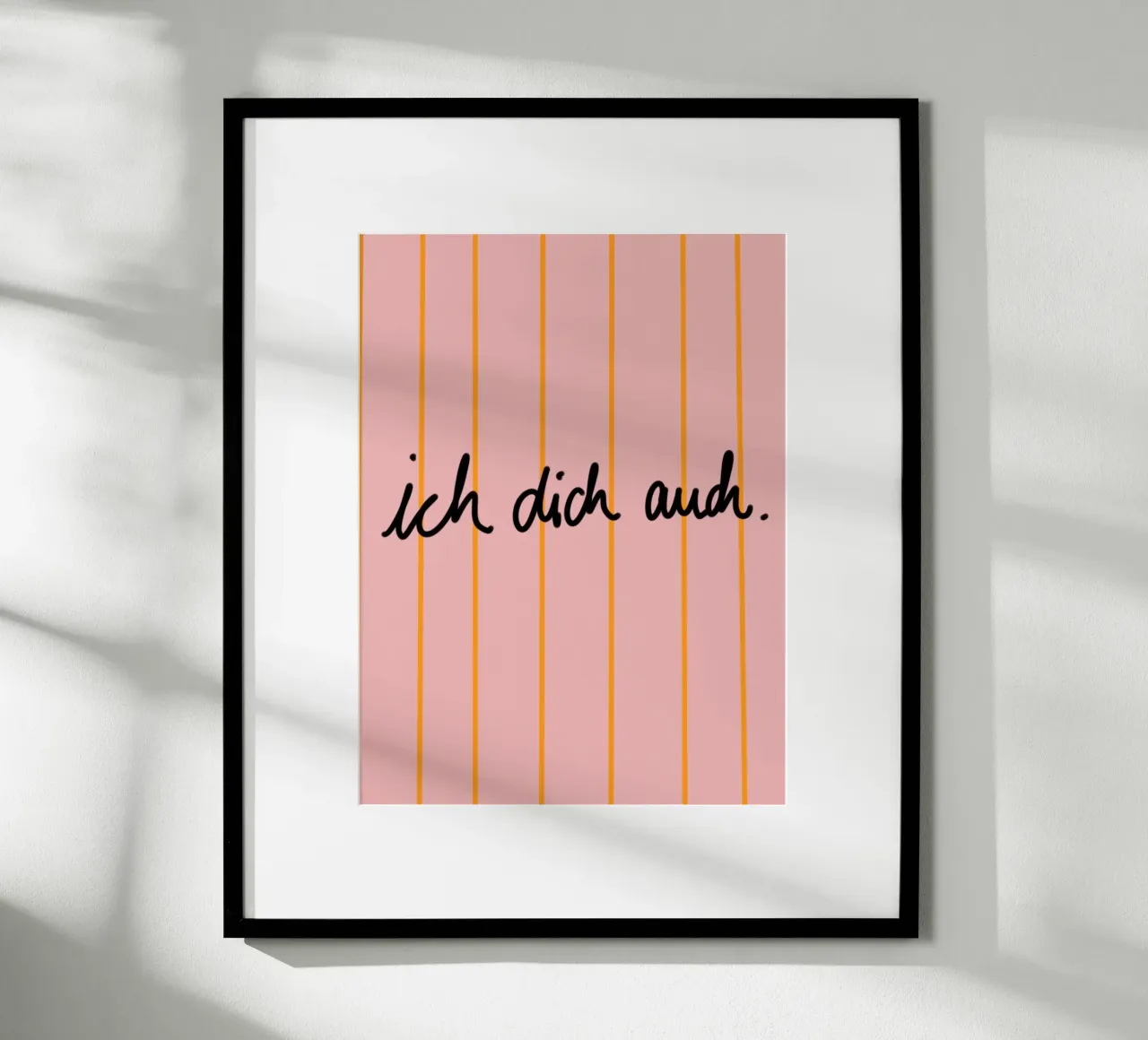 ich dich auch. poster con telaio in plastica da Hej Ibiza by Ute Arnold