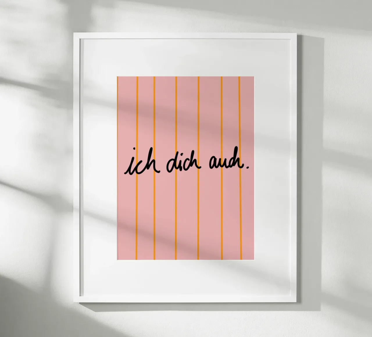 ich dich auch. poster con telaio in plastica da Hej Ibiza by Ute Arnold