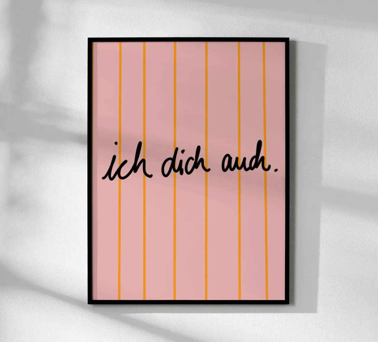 ich dich auch. poster con telaio in plastica da Hej Ibiza by Ute Arnold