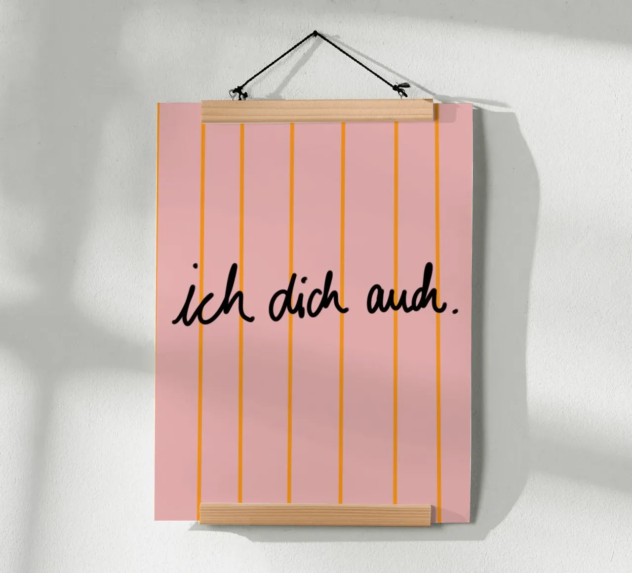 ich dich auch. poster con telaio in plastica da Hej Ibiza by Ute Arnold