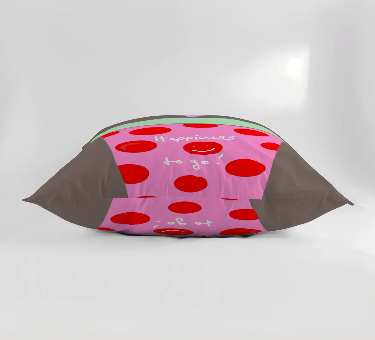 Happiness to go! cuscino da Hej Ibiza by Ute Arnold