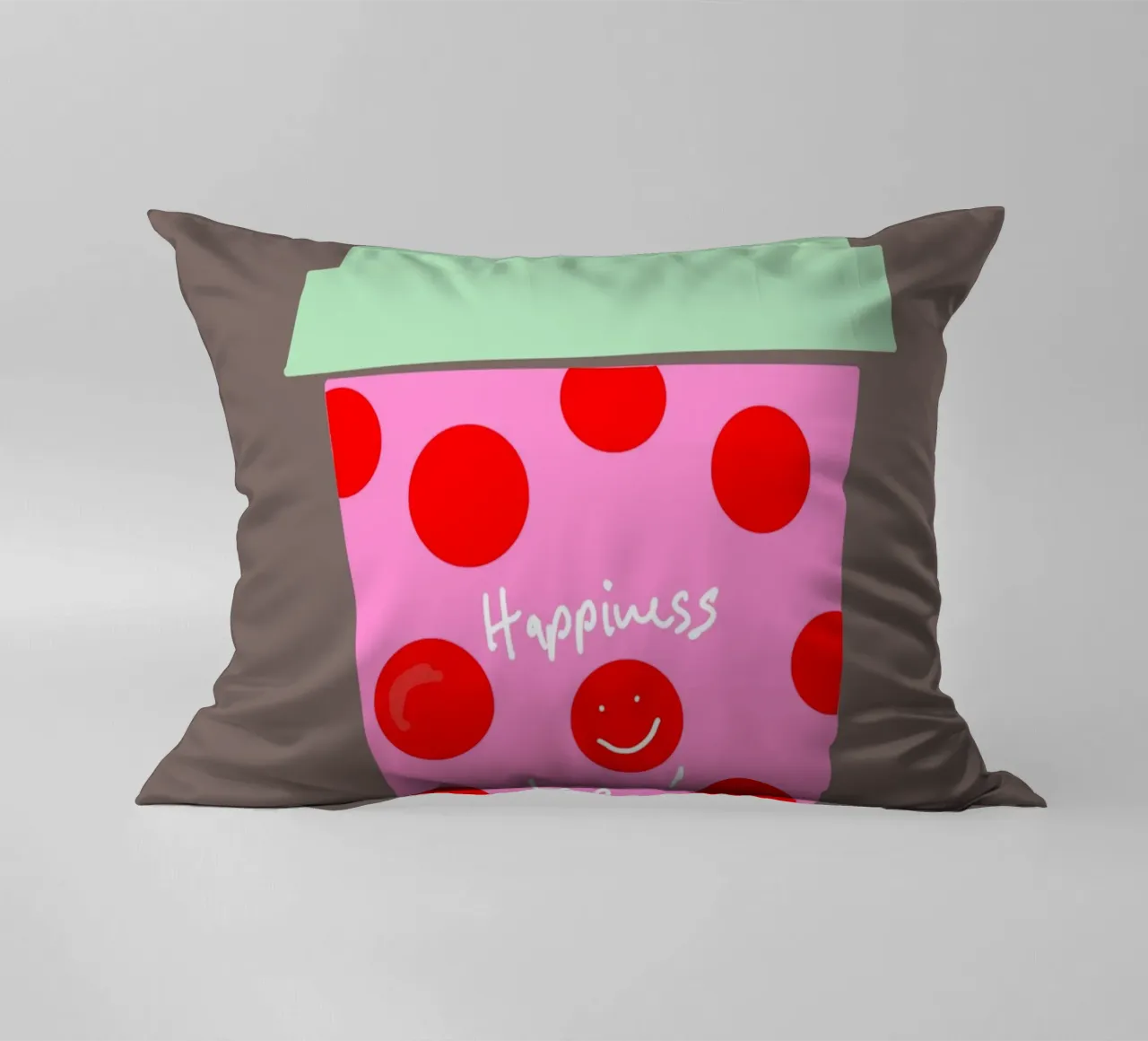Happiness to go! cuscino da Hej Ibiza by Ute Arnold