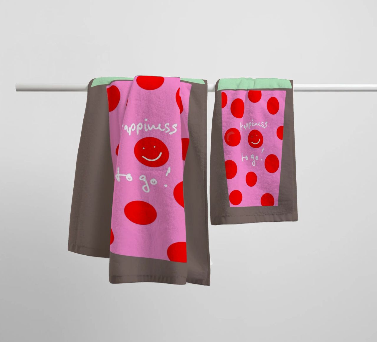 Happiness to go! towel by Hej Ibiza by Ute Arnold