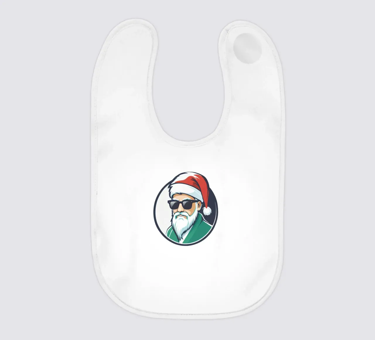 Santa logo design modern look with sunglasses bavaglino da DesignDoodle