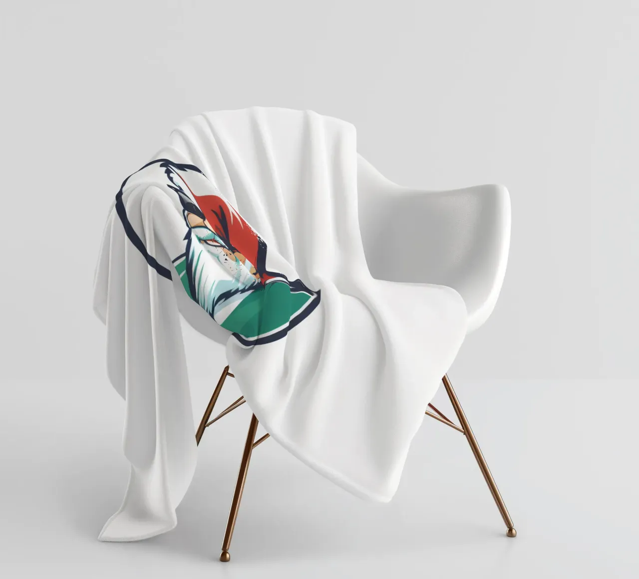Santa logo design modern look with sunglasses coperta in pile da DesignDoodle