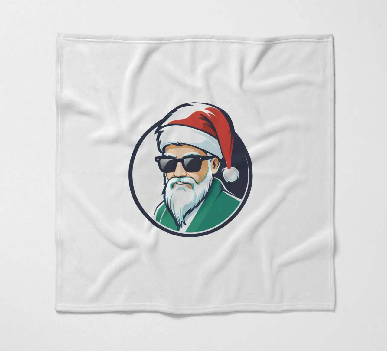 Santa logo design modern look with sunglasses coperta in pile da DesignDoodle