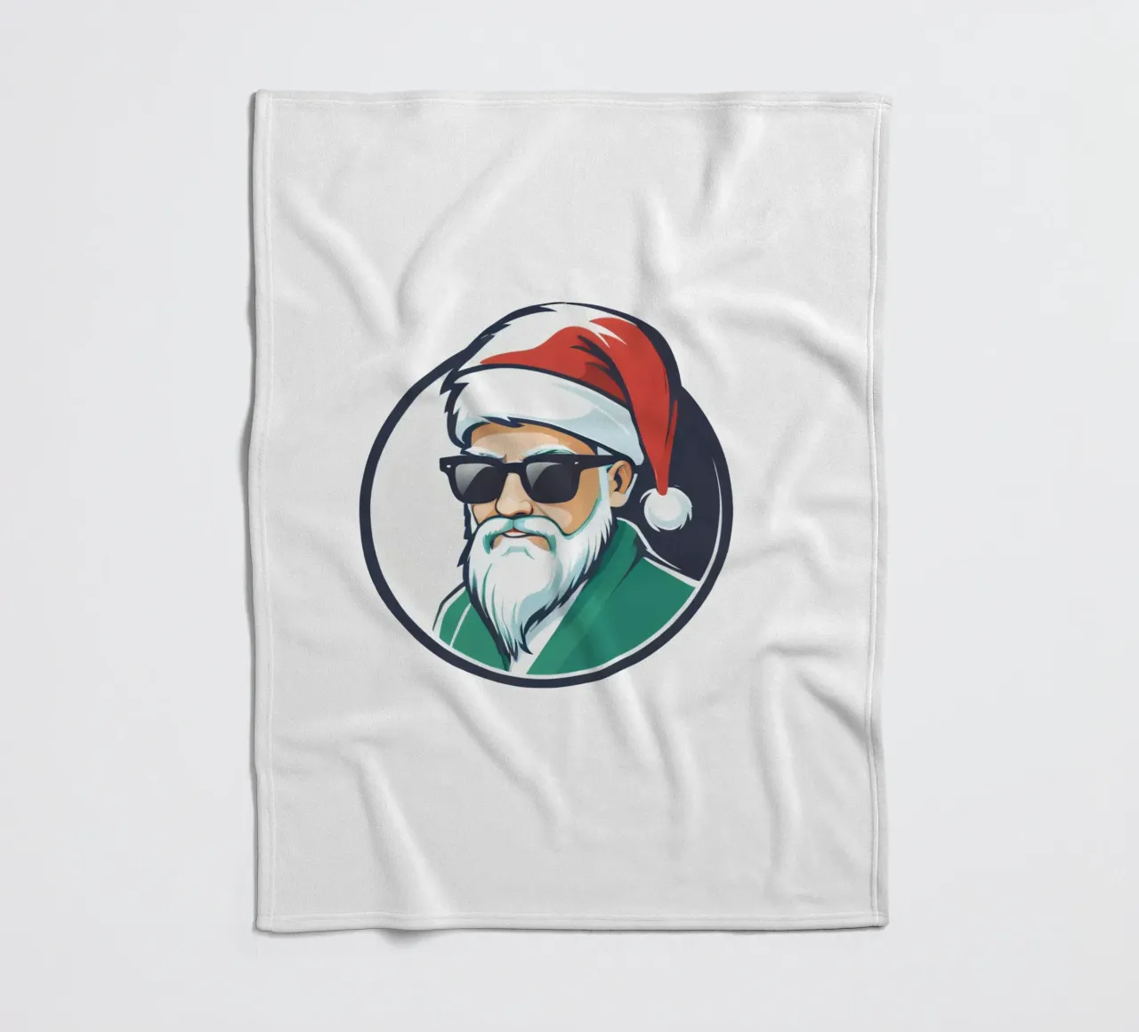Santa logo design modern look with sunglasses coperta in pile da DesignDoodle