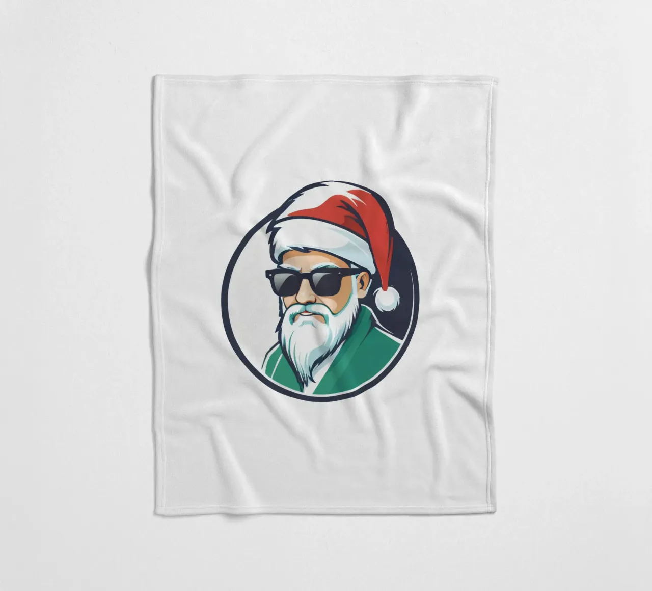 Santa logo design modern look with sunglasses coperta in pile da DesignDoodle