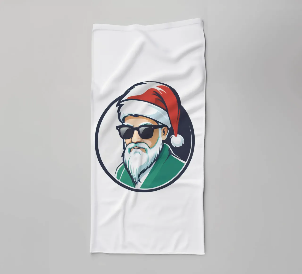 Santa logo design modern look with sunglasses asciugamano da bagno da DesignDoodle