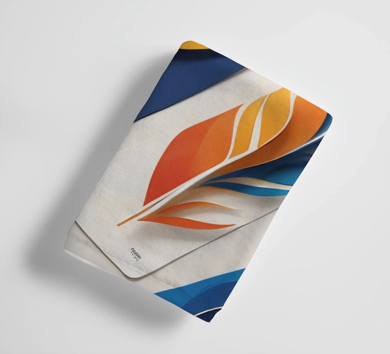 paper art design featuring colorful layered feathers towel by DesignDoodle