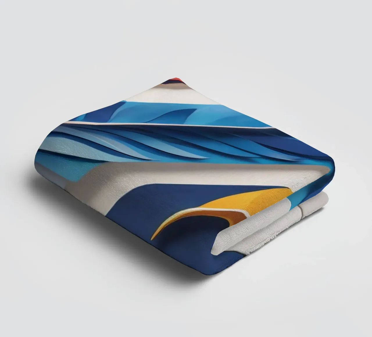 dessin en papier représentant des plumes colorées et superposées serviette de bain de DesignDoodle