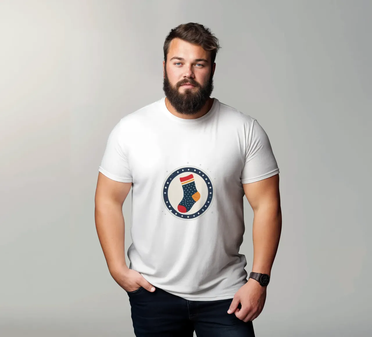 illustrazione di un calzino colorato t-shirt da DesignDoodle