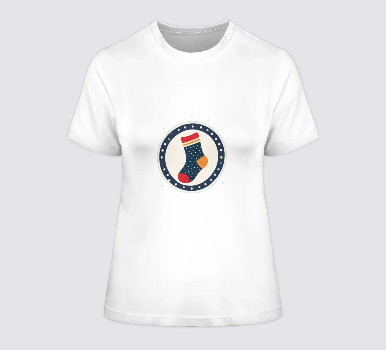 illustration d'une chaussette colorée t-shirt ajusté pour femmes de DesignDoodle