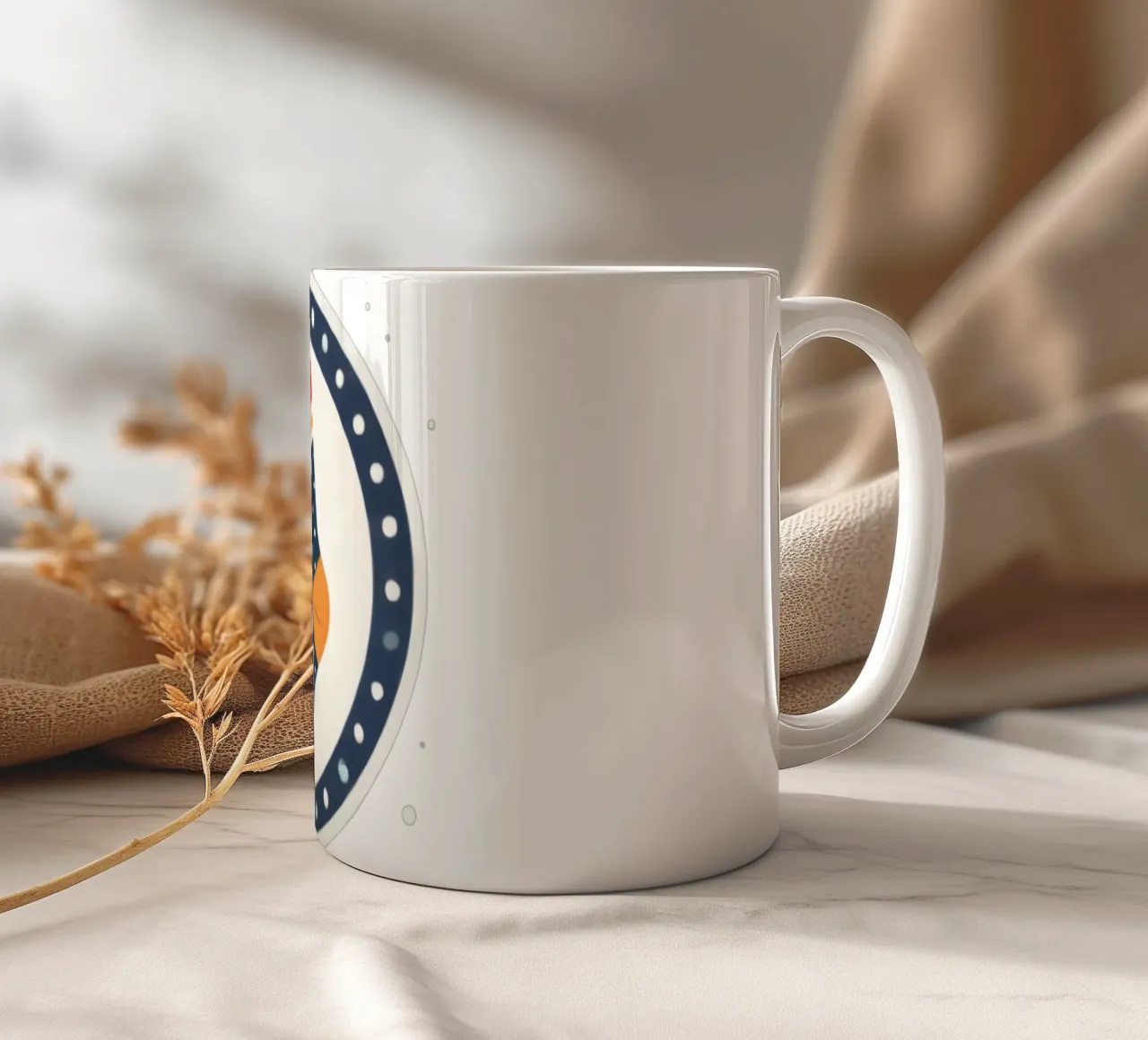 illustrazione di un calzino colorato tazza in ceramica da DesignDoodle