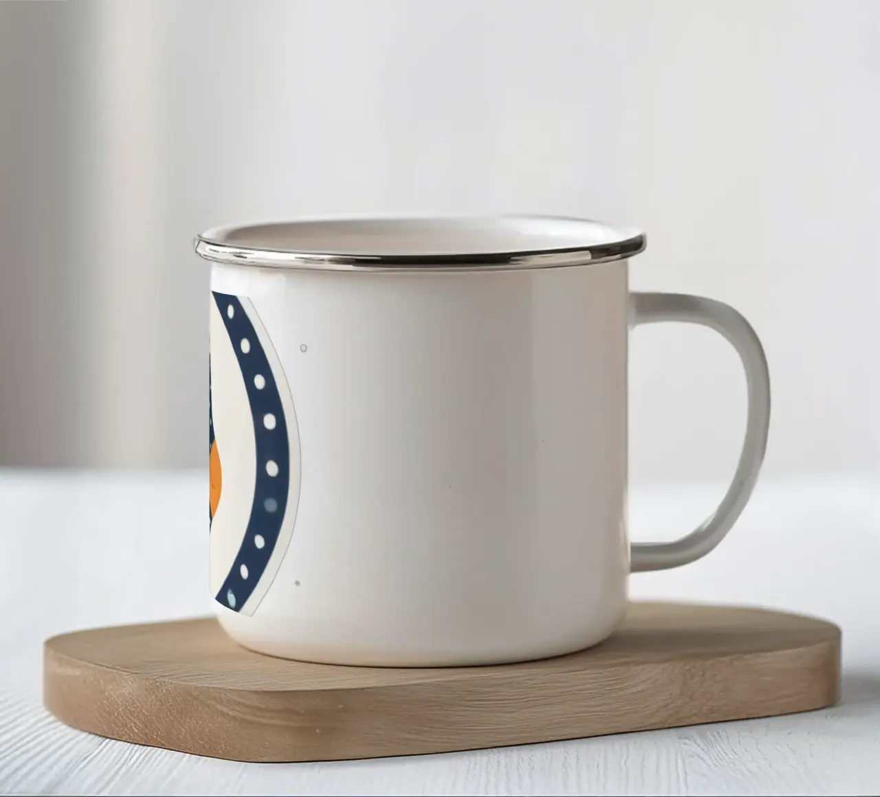 illustrazione di un calzino colorato tazza in smalto da DesignDoodle