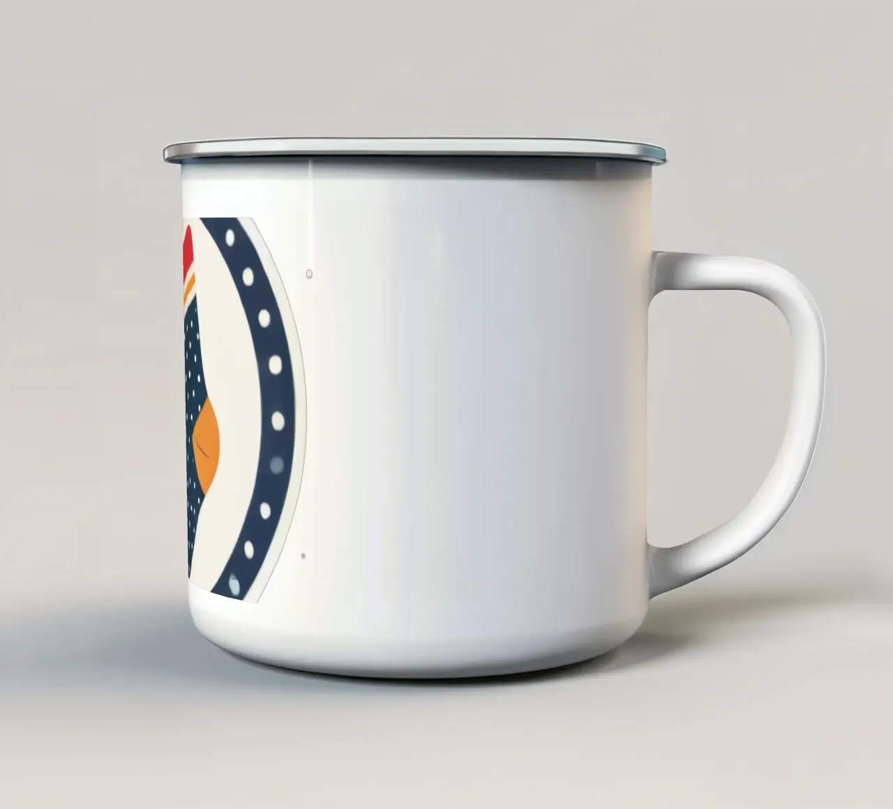 illustrazione di un calzino colorato tazza in smalto da DesignDoodle