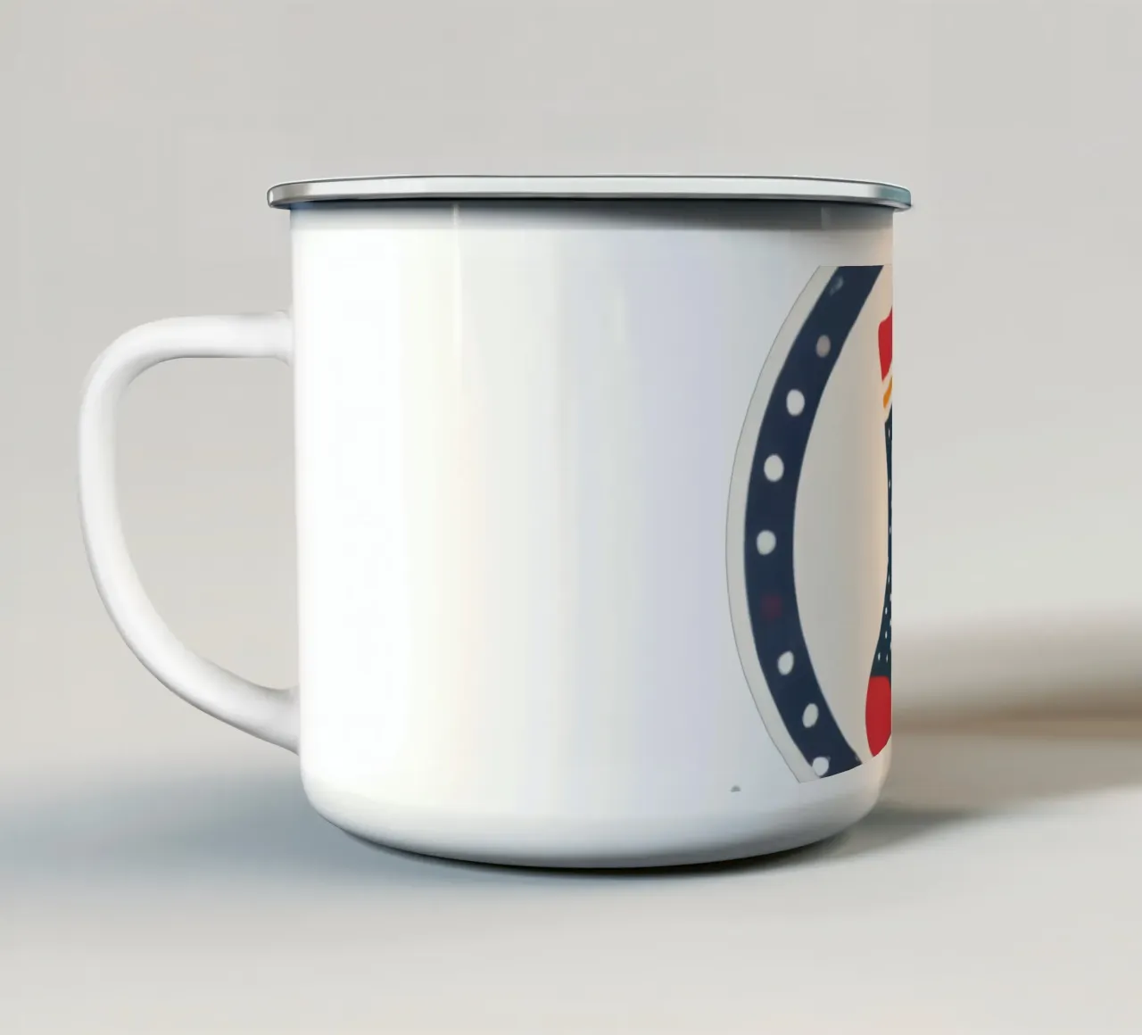 illustrazione di un calzino colorato tazza in smalto da DesignDoodle