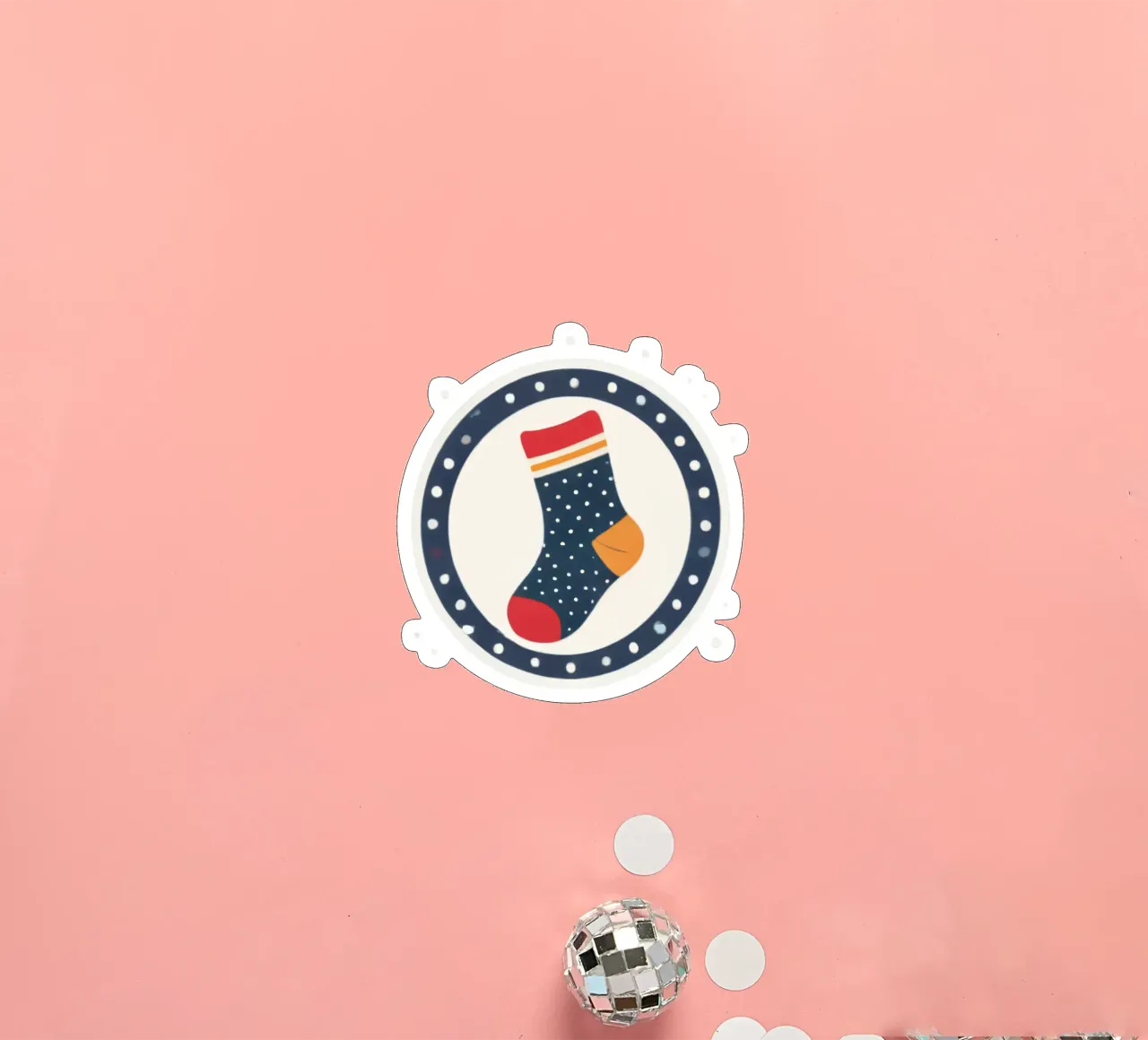 a colorful sock illustration sticker by DesignDoodle