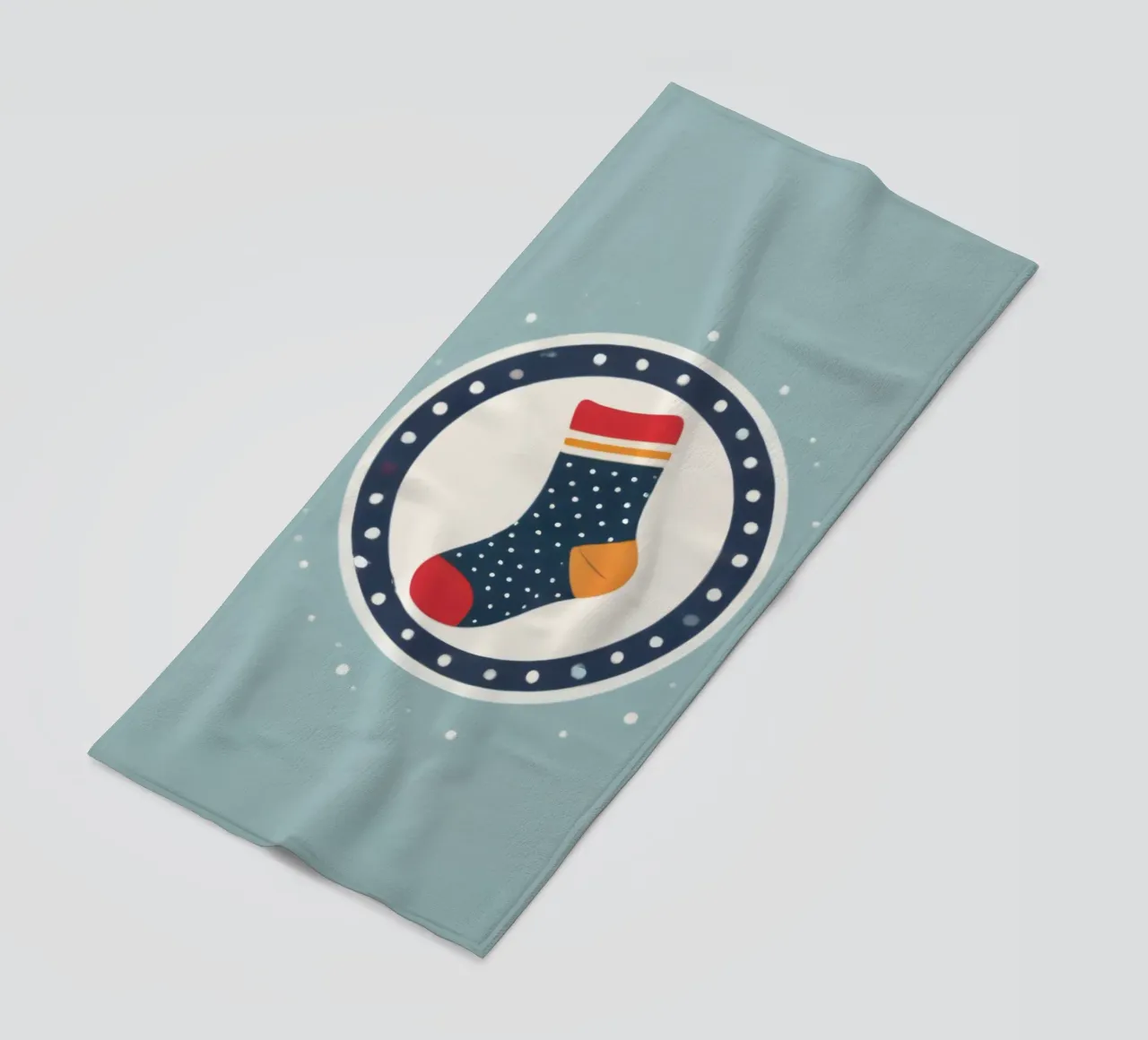 illustrazione di un calzino colorato telo mare da DesignDoodle
