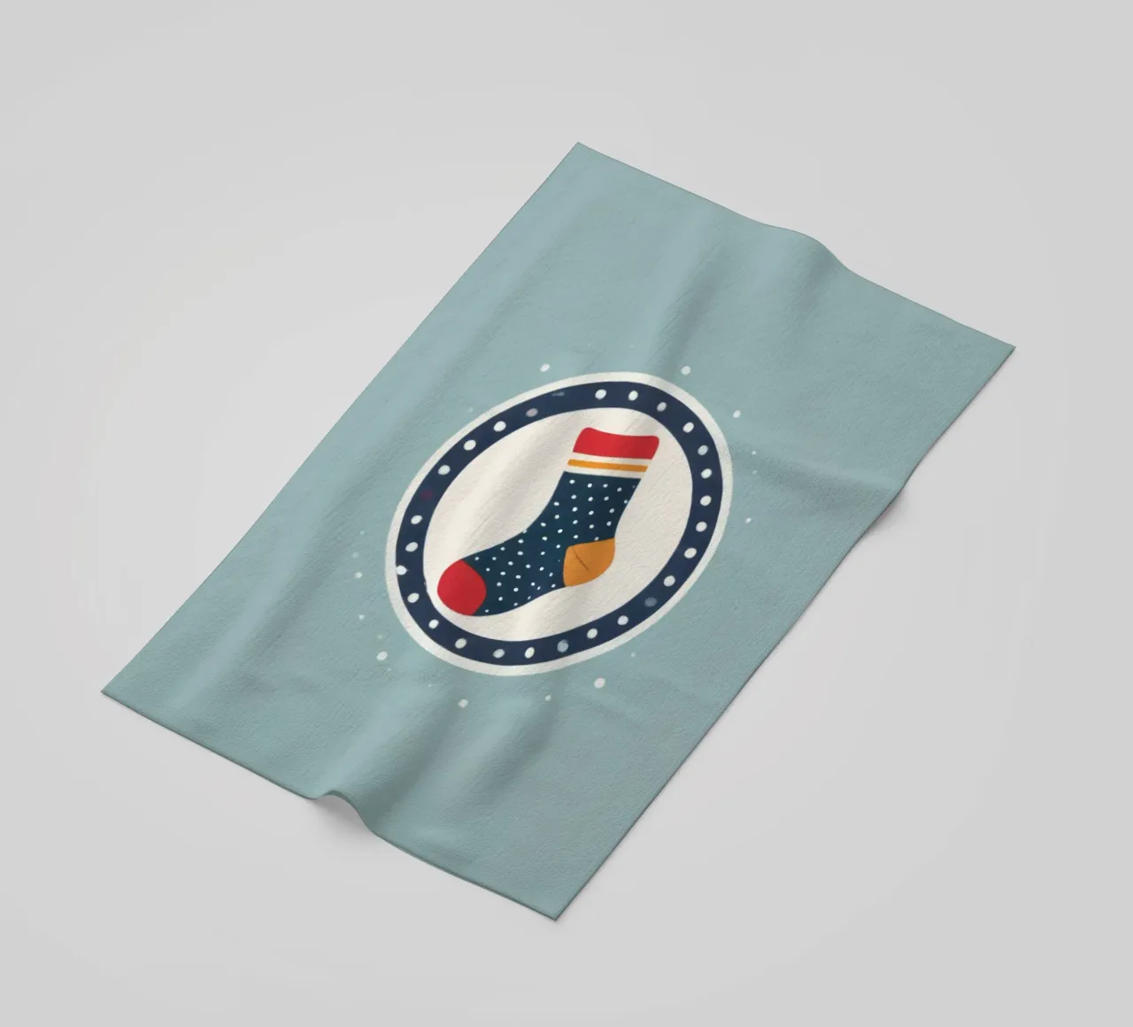 illustrazione di un calzino colorato telo mare da DesignDoodle