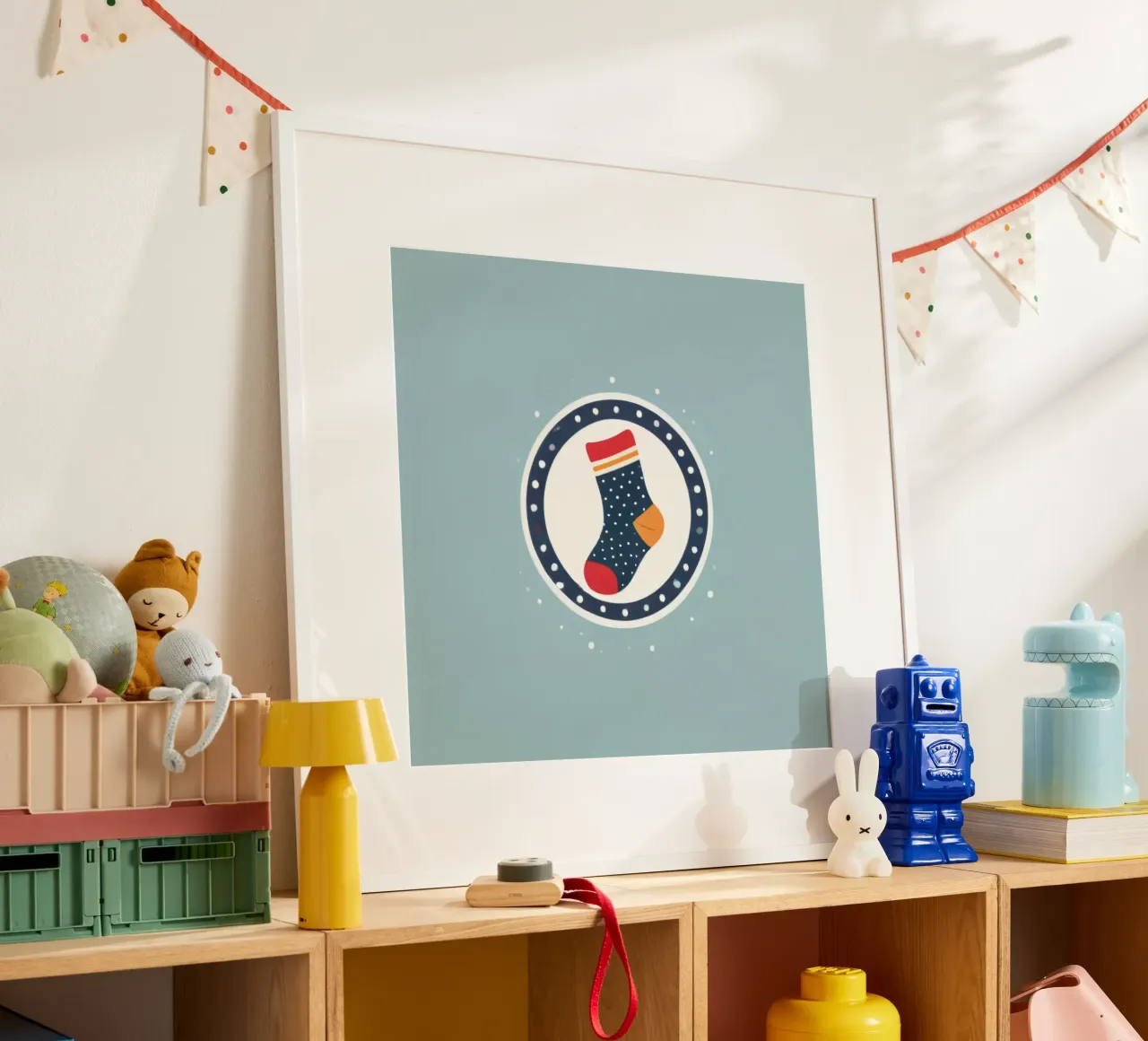 illustrazione di un calzino colorato carta hahnemühle da DesignDoodle