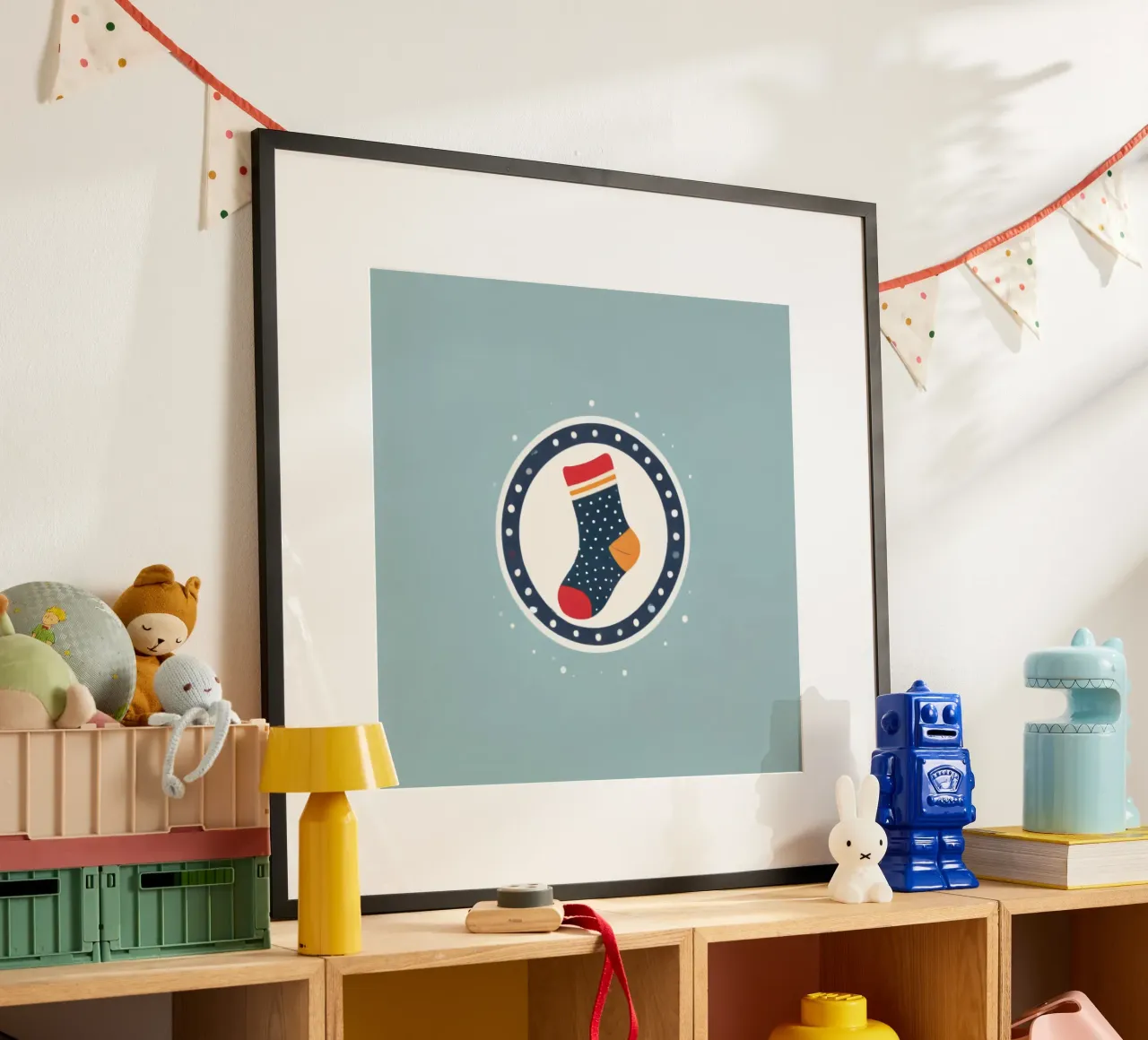 illustrazione di un calzino colorato carta hahnemühle da DesignDoodle