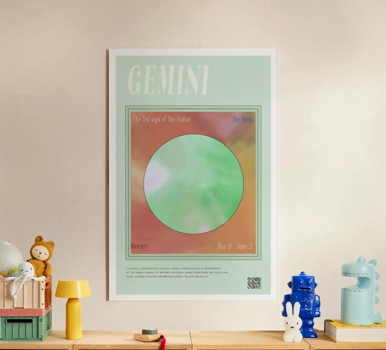 Zodiaco Gemelli plexiglass da Casa Cartissi