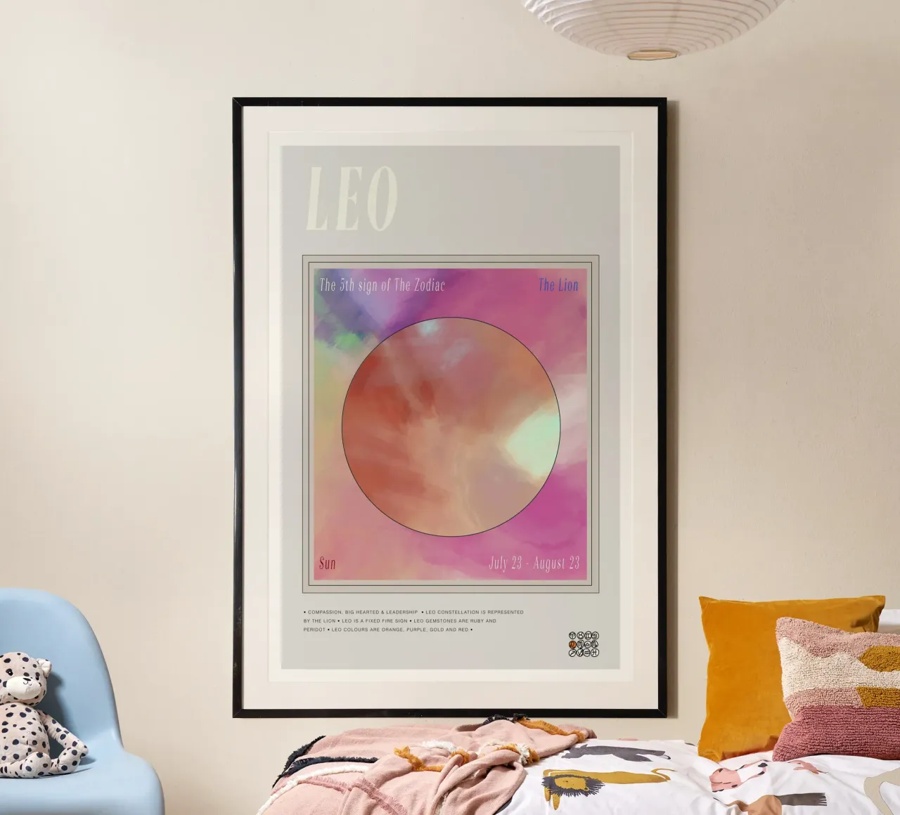 Zodiac Leo carta hahnemühle da Casa Cartissi