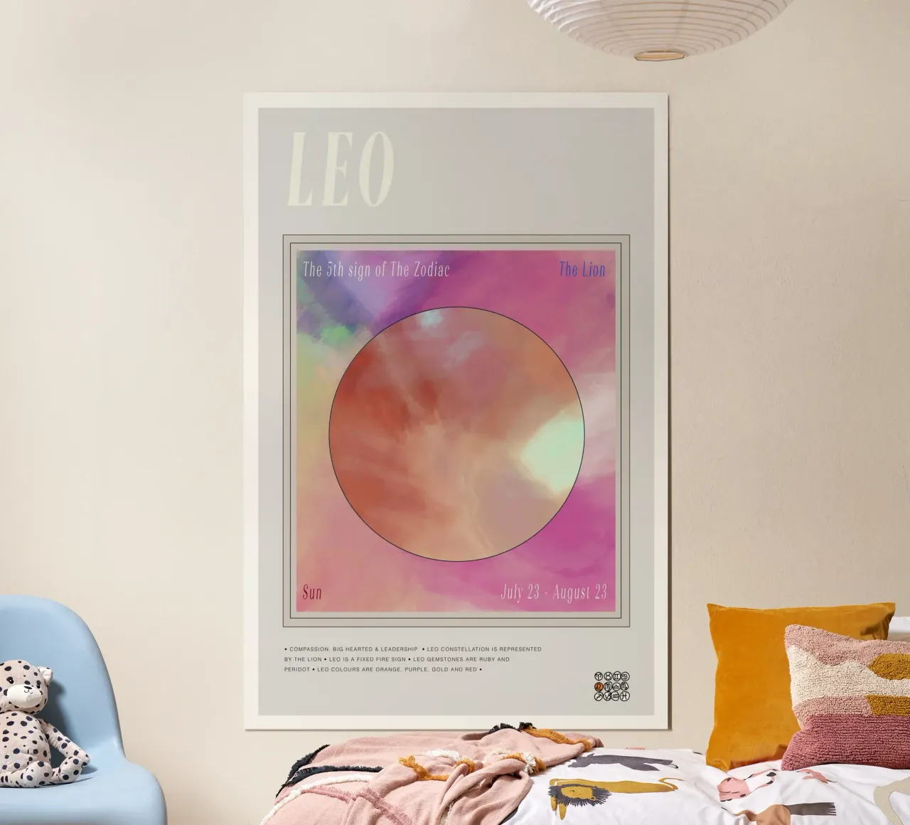 Zodiac Leo carta hahnemühle da Casa Cartissi
